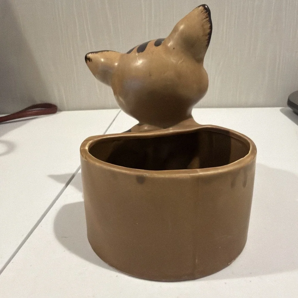 VTG‎ Caffco Japan Brown Cat Planter E3078